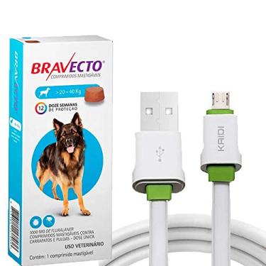 Imagem de Bravecto Antipulgas Caes 20 A 40kg + Cabo Usb Android