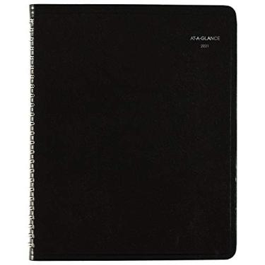 Imagem de Agenda semanal 2021 da AT-A-GLANCE, 17,78 cm x 21,96 cm, médio, estilo coluna, diurna (dia-mente), preto (G5900021)