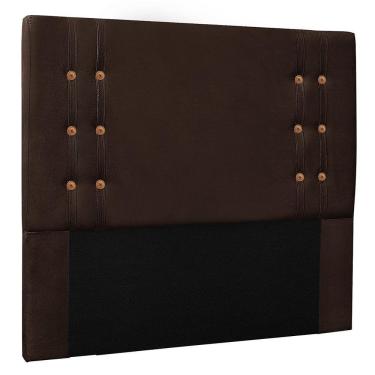 Imagem de Cabeceira Casal 1,40m Genova Suede Marrom Café