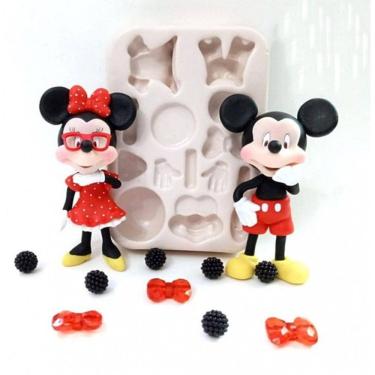 Imagem de Molde De Silicone Mickey E Minnie Montar