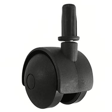 Imagem de Rodízio de Pressão Plástico Preto com Pino Para Móveis e Cama Box Rodinha Giratória