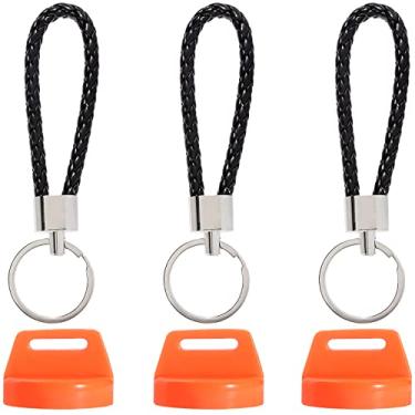 Imagem de SOAJEE Pacote com 3 capas de chave de ignição laranja compatíveis com Polaris 5431964 5433534 RZR 170 570 800 900 1000 Turbo XP Sportsman Ranger RZR Trail Blazer Big Boss Sport Xpedition Brutus Diesel 455 Outlaw