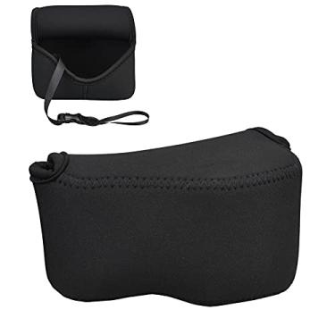 Imagem de JJC Estojo de neoprene macio para câmera digital, bolsa compacta com alça interna antiperda para Sony ZV-E10 A6500 A6400 A6300 A6100 A6000 A5500 A5100 com lente E 16-50 mm