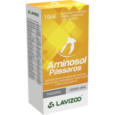 Imagem de Aminosol Pássaros 10 ml | Suplemento Vitamínico para Aves