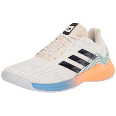 Imagem de adidas Sapato de vôlei sustentável Novaflight, Branco/preto/laranja, 12.5
