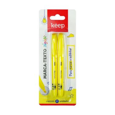 Imagem de Marca Texto Amarelo Blister 2 Unidades Keep - MR068