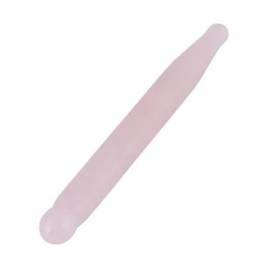 Imagem de Varinha de quartzo rosa, varinha de massagem facial de cristal pedra bastão suave Tretament Gua Sha ferramenta de raspagem