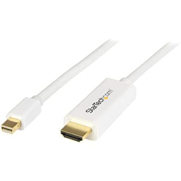 Imagem de StarTech. com cabo conversor Mini DisplayPort para HDMI - 2 m - adaptador mDP para HDMI com cabo integrado - (M/M) Ultra HD 4K (MDP2HDMM2MW)