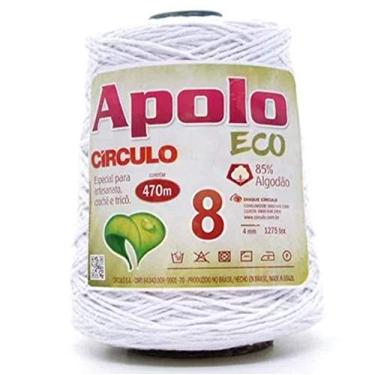 Imagem de Barbante Apolo Eco N8 Círculo 600g (Branco 8001)