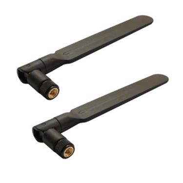 Imagem de TECHTOO Antena dipolo 3G 4G banda larga 5dbi 700-2600Mhz antena omnidirecional GSM WiFi com conector SMA macho para ponto de acesso do roteador CEP, extensor de toque sem fio e outros dispositivos de