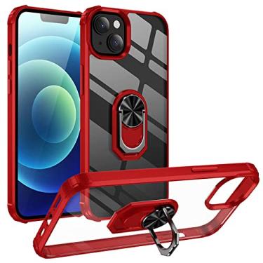 Imagem de Suporte de anel magnético capa de telefone transparente para iphone 13 pro max 11 12pro x xr xs max armadura pára-choques capa de acrílico transparente, t3, para iphone 14pro