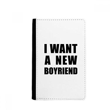 Imagem de Carteira I Want A New Boyfriend Passport Holder Notecase Burse com porta-cartões, Multicolor