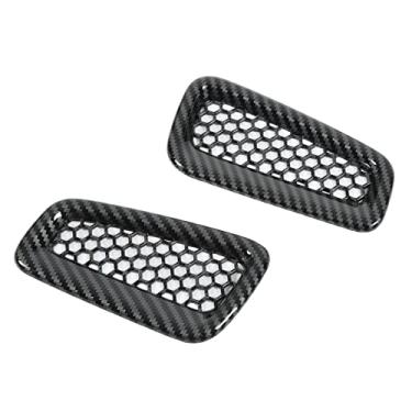 Imagem de Tampas de ventilação do painel lateral, console central de fibra de carbono de duas peças antienvelhecimento estilo ABS, alternativa à construção de ranhura de vento resistente ao calor