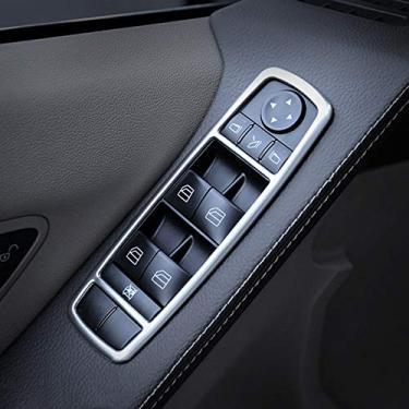 Imagem de JIERS Para Meredes Benz R Class W251 R320 300 350 400 2010-2018, botões de elevação de vidro de janela de carro acabamento da tampa da moldura