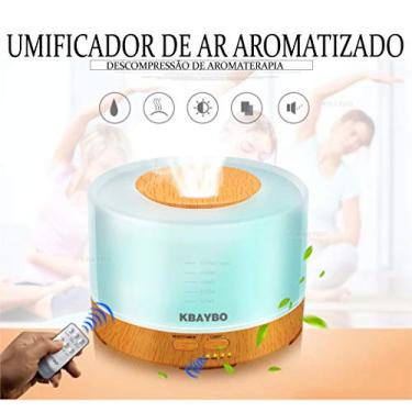Imagem de Umidificador Purificador De Ar para Quarto, Sala e Escritório, 7 Cores - Difusor Aromatizador com Controle Remoto