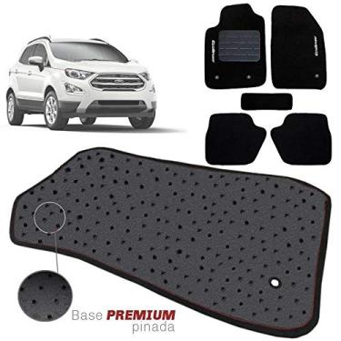 Imagem de Jogo de Tapete Carpete Pinado Compatível Com Nova Eco 2018 19 Impermeável Lavável Logo Bordado 5 Peças