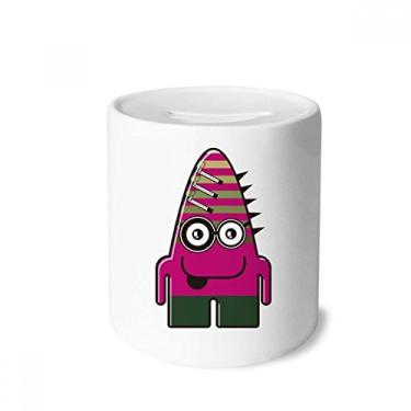 Imagem de DIYthinker Caixa de moedas de cerâmica monstro alienígena rosa do universo porta-moedas presente de cofrinho