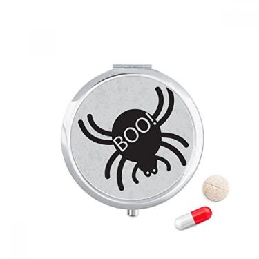 Imagem de Caixa de comprimidos de aranha negra de Halloween, caixa de armazenamento de medicamentos, dispensador