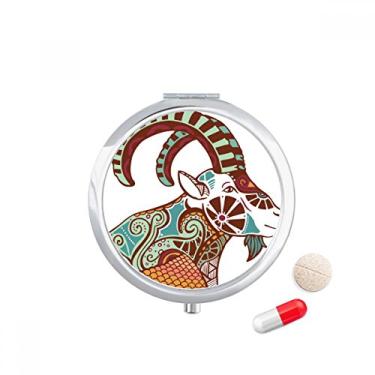 Imagem de Capricórnio Constelação Símbolo do Zodíaco Caixa de Armazenamento de Remédio Dispensador de Recipiente