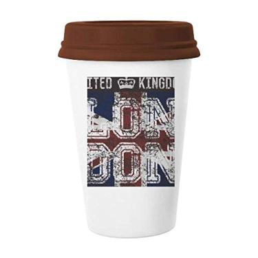 Imagem de Caneca de cerâmica de Londres, Reino Unido, Inglaterra, Bandeira da União Jack Caneca de café Copo de cerâmica