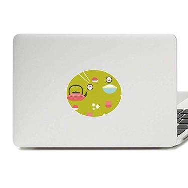 Imagem de Arroz xícara de chá de sushi Japão vinil emblema gráfico laptop adesivo adesivo caderno decalque