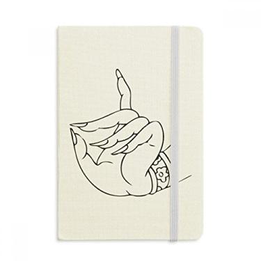 Imagem de Caderno padrão de desenho personalizado feito à mão oficial de tecido capa dura diário clássico