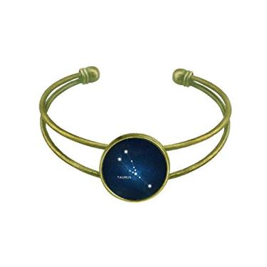 Imagem de Bracelete retrô com símbolo do zodíaco da Constelação Taurus