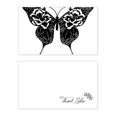 Imagem de Cartão de agradecimento Borboleta com asas rosas, papel de aniversário, agradecimento de casamento