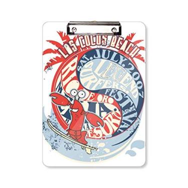 Imagem de World Beach Lagosta Marine Organismo Prancheta Pasta de Escrita Placa de Apoio A4