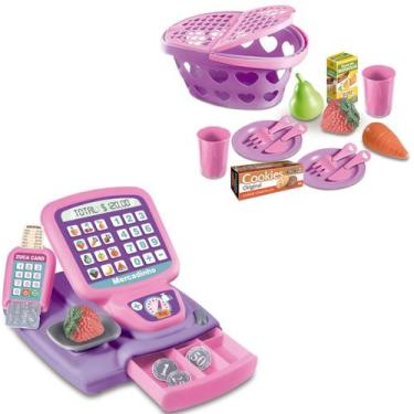 Imagem de Caixa Registradora Infantil + Cesta Picnic Com Acessórios - Zuca Toys