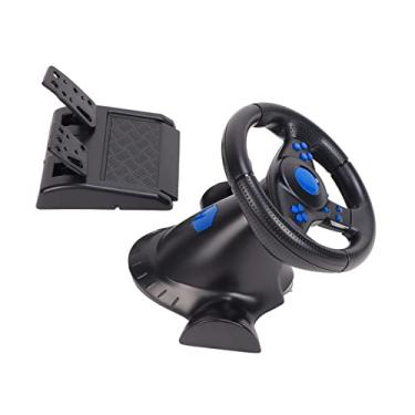 Imagem de Volante de jogos USB para jogos ABS Volante de 180° Rotação 7 em 1 Vibração USB Roda de jogo de corrida com pedal para Ps4 Pc