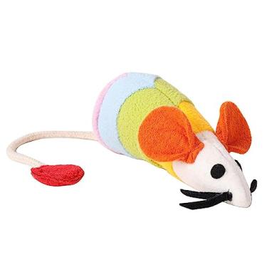 Imagem de Yustery Brinquedo de mastigar para gatos brinquedo interativo de erva de gato brincando com ratos brinquedo de desvio para gatos