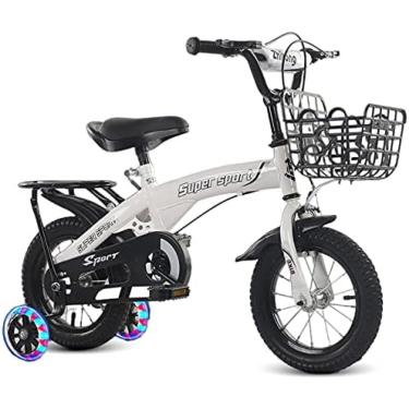 Imagem de Bicicleta Infantil Para Meninos E Meninas Estilo Livre 12 14 16 18 Polegadas Com Rodas De Treinamento Em Flash E Cesta Para Crianças De 2 A 9 Anos, 16 18 20 Com Suporte Para Bicicleta Infantil,Bra