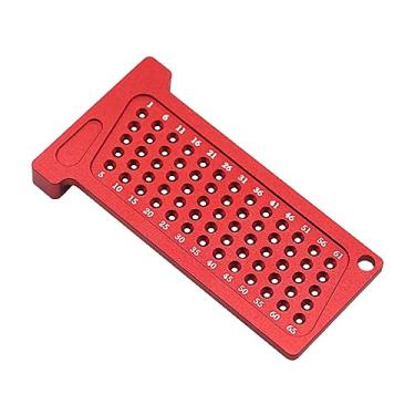 Imagem de Fenteer Régua para carpintaria Marcação de precisão Régua T Carpenter Scriber Ferramenta de marcação Layout Scriber para Scrapbooking, métrico 65mm