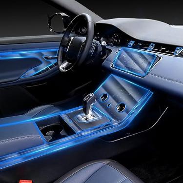 Imagem de LAVIYE carro Interior navegador GPS console central terno invisível TPU película protetora Filme anti-risco, para Land Range Rover Evoque 2019-2021