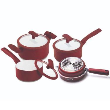 Imagem de Jogo Panelas Hercules Revestimento Ceramico Indução 4 Peças