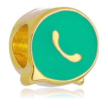 Imagem de Berloque WhatsApp Separador Pandora Banhado a Ouro 18k - Premium