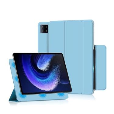 Imagem de Capa para tablet Compatível com Huawei Xiaomi Pad 6 Max 14 Case 14inch 2023 Release Case Magnetic Case Slim Tablet Cover, Fecho Magnético Slim TPU Back Smart Cover com Auto Wake/Sleep (Size : Blue)