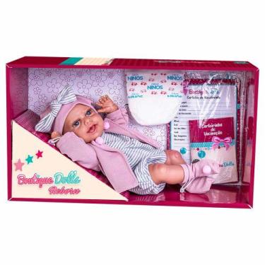Imagem de Boneca Bebê - Boutique Dolls Reborn - Casaco Rosa - Super Toys
