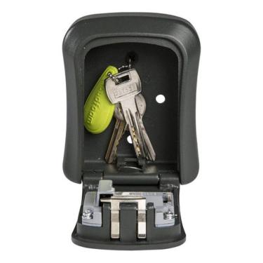 Imagem de Cofre Porta Chaves Importado - Compacto - Cinza-Escuro