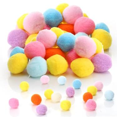 Imagem de AIERSA 40 bolas de pompom para gatos para lançadores de brinquedos, brinquedos de pelúcia de 3 cm para gatinhos, bolas felpudas para gatos em ambientes internos