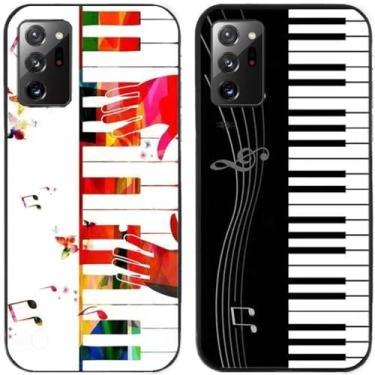 Imagem de 2 peças clássicas de piano impresso TPU gel silicone capa de telefone traseira para Samsung Galaxy todas as séries (Galaxy Note 20 Ultra)