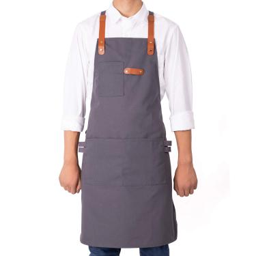 Imagem de Avental NeovIVA Shop para homens com bolsos multiuso para ferramentas, estilo Drew, Casual, Neutral Gray, Adult Men, 1