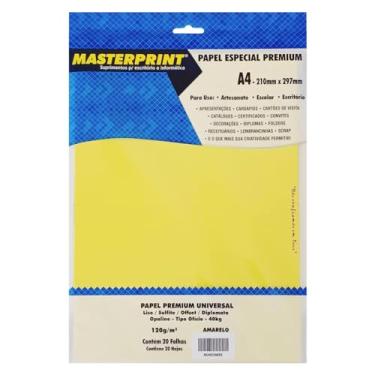 Imagem de Papel Sulfite Liso Offset Diplomata Opaline A4 120g Massa Colorida Tipo Ofício 40kg (Amarelo)