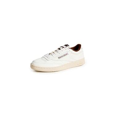 Imagem de Reebok Tênis vintage unissex adulto Club C 85, Giz/Alabaster/Pincel marrom, 10 Women/8.5 Men