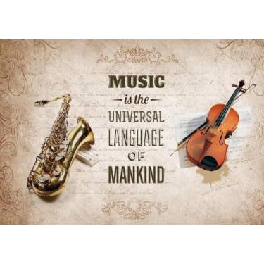 Imagem de Moderno simples flor tv fundo papel de parede 3d vintage nostálgico música tema violino quarto infantil quarto adulto sala de estar papel de parede, 400cm x 280cm