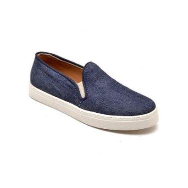 Imagem de Tenis feminino slip on plataforma sapatenis de couro casual confortavel-Feminino
