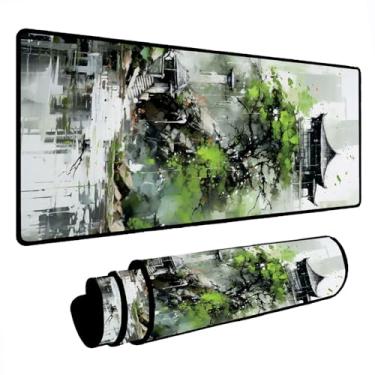 Imagem de Novo Mouse Pad Gamer Deskpad Speed Extra Grande Borda Costurada Profissional Varios Tamanhos - Templo (80x40)