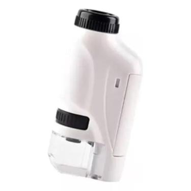 Imagem de Mini Micro Microscopio Aumenta 60x 120x Escolar Infantil brinquedo dia das crianças ciência educativo