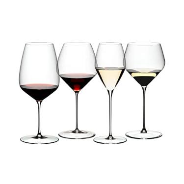 Imagem de Riedel Conjunto de degustação Veloce, taças de vinho, pacote com 4 – Cabernet, Pinot Noir, Sauvignon Blanc, Chardonnay - Seguro para lava-louças, vidro de cristal - 5330/47